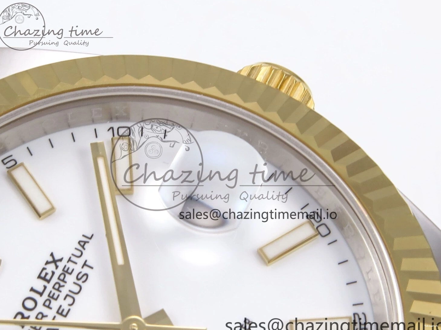 SS Best 41 Bracelet EWEF Stick DateJust Dial Jubilee A3235 White on Edition 126333 YG 0305